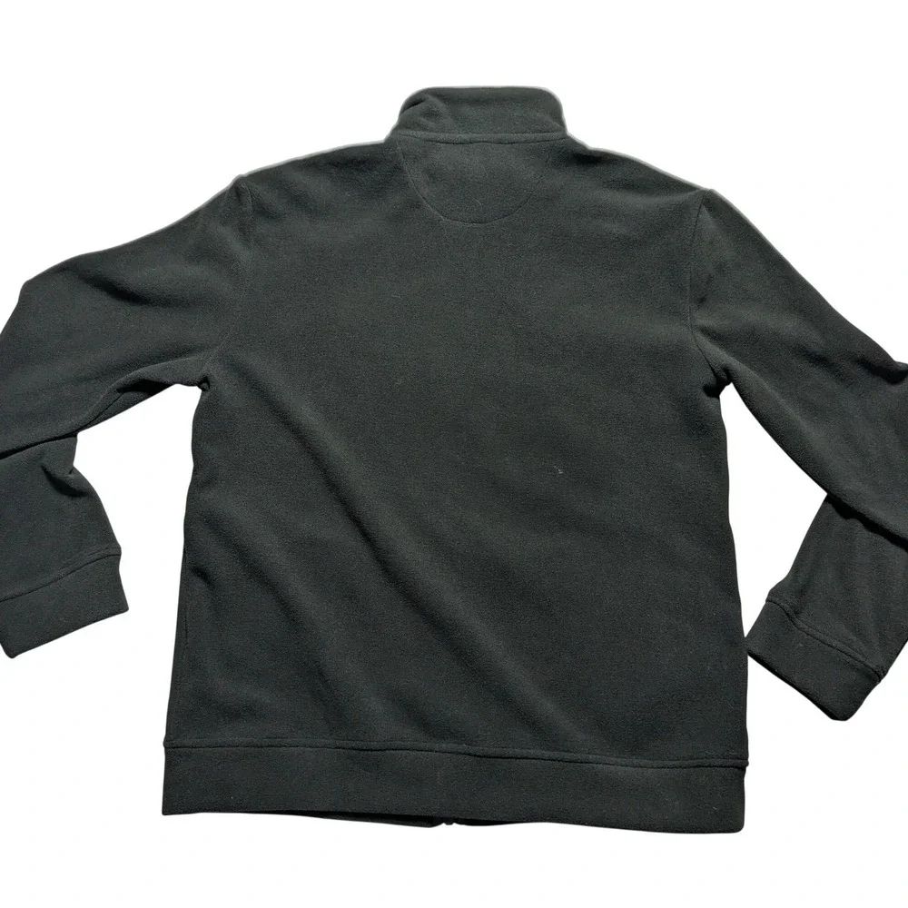 Kenneth Cole New York Men Large Black Full Zip Fleece Quilted Mixed Media Jacket